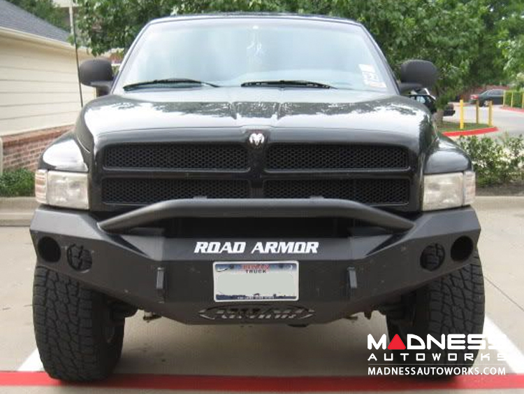 Dodge Ram 1500 Stealth Front Winch Bumper Pre-Runner Guard - Smittybilt XRC - Texture Black WARN M12000